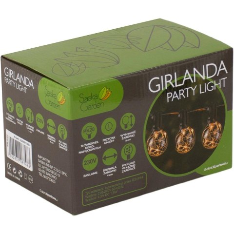 PARTY LIGHT GIRLANDA ZEWNĘTRZNA 20 ŻARÓWEK 100LED 5,8M 230V PARTY LIGHT GIRLANDA ZEWNĘTRZNA 20 ŻARÓWEK 100LED 5,8M 230V