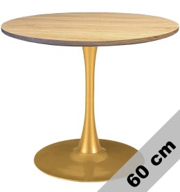 Stół okrągły VICTORY OAK WOOD 60 cm GOLD