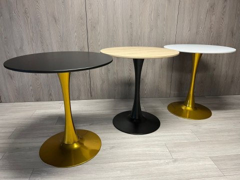 Stół okrągły VICTORY OAK WOOD 60 cm GOLD Stół okrągły VICTORY OAK WOOD 60 cm GOLD