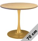 Stół okrągły VICTORY OAK WOOD 70 cm GOLD