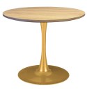 Stół okrągły VICTORY OAK WOOD 70 cm GOLD