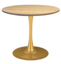 Stół okrągły VICTORY OAK WOOD 70 cm GOLD