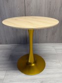 Stół okrągły VICTORY OAK WOOD 70 cm GOLD