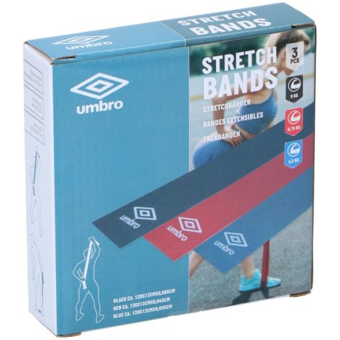 ZESTAW 3 GUM TAŚM DO ĆWICZEŃ STRETCH BAND UMBRO ZESTAW 3 GUM TAŚM DO ĆWICZEŃ STRETCH BAND UMBRO