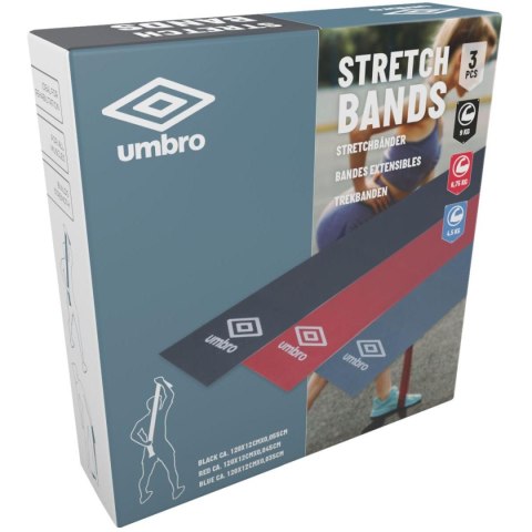 ZESTAW 3 GUM TAŚM DO ĆWICZEŃ STRETCH BAND UMBRO ZESTAW 3 GUM TAŚM DO ĆWICZEŃ STRETCH BAND UMBRO
