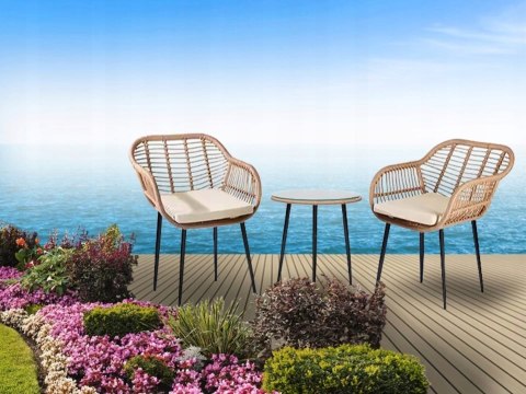 ZESTAW MEBLI OGRODOWYCH NAPOLI KRZESŁA STOLIK PODUSZKI TECHNORATTAN BOHO ZESTAW MEBLI OGRODOWYCH NAPOLI KRZESŁA STOLIK PODUSZKI TECHNORATTAN BOHO