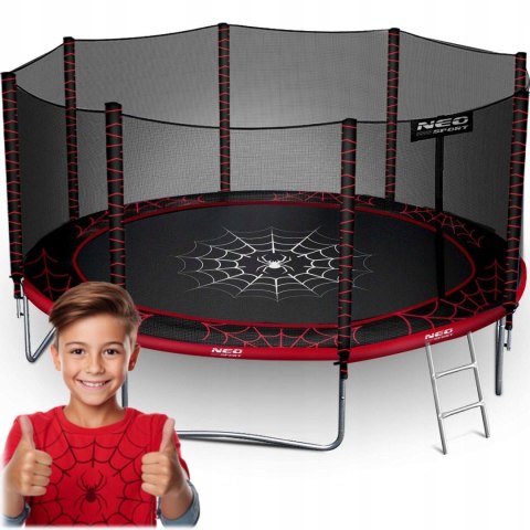 Trampolina ogrodowa 13ft/404cm z siatką zewnętrzną i drabinką Neo-Sport Trampolina ogrodowa 13ft/404cm z siatką zewnętrzną i drabinką Neo-Sport