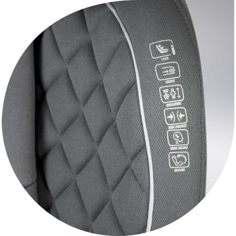 Fotelik samochodowy Nukido Louis szary 15-36 kg ISOFIX Fotelik samochodowy Nukido Louis szary 15-36 kg ISOFIX