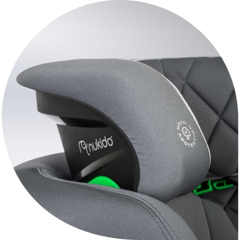 Fotelik samochodowy Nukido Louis szary 15-36 kg ISOFIX Fotelik samochodowy Nukido Louis szary 15-36 kg ISOFIX