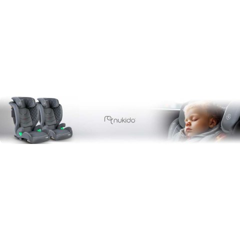 Fotelik samochodowy Nukido Louis szary 15-36 kg ISOFIX Fotelik samochodowy Nukido Louis szary 15-36 kg ISOFIX