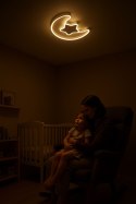 Lampa LED sufitowa plafon do pokoju dziecięcego ściemniana LUMELA + pilot księżyc biała