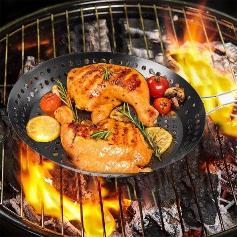 PATELNIA DO GRILOWANIA ZE SKŁADANYM UCHWYTEM NON STICK CZARNA PATELNIA DO GRILOWANIA ZE SKŁADANYM UCHWYTEM NON STICK CZARNA