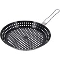 PATELNIA DO GRILOWANIA ZE SKŁADANYM UCHWYTEM NON STICK CZARNA