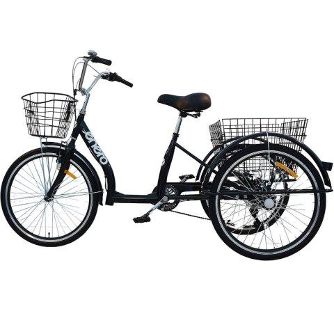 ROWER 3-KOŁOWY 24 CZARNY SHIMANO 7-BIEGOWY OBNIŻONA RAMA 1060972 ROWER 3-KOŁOWY 24 CZARNY SHIMANO 7-BIEGOWY OBNIŻONA RAMA 1060972