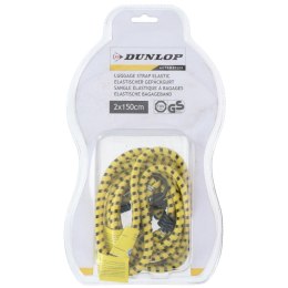 TAŚMY GUMY DO MOCOWANIA BAGAŻU HAKI DUNLOP DŁ 150CM 2szt ŻÓŁTY