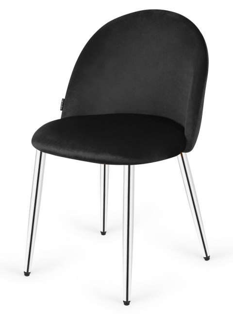Krzesło tapicerowane GLORIA BLACK VELVET SILVER Krzesło tapicerowane GLORIA BLACK VELVET SILVER