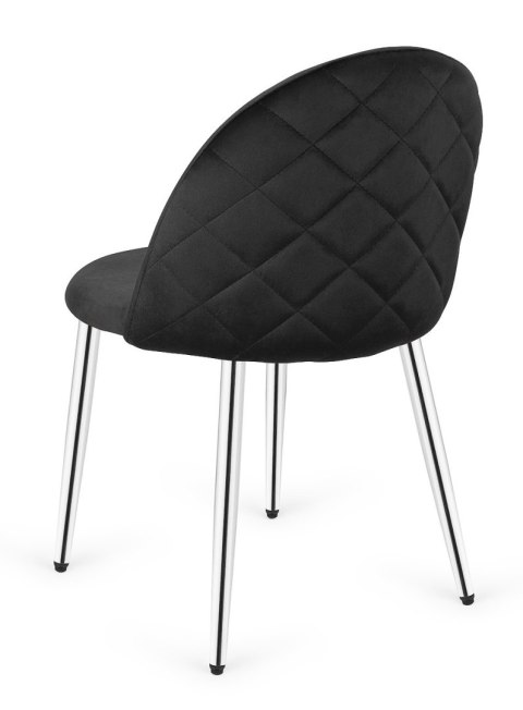 Krzesło tapicerowane GLORIA BLACK VELVET SILVER Krzesło tapicerowane GLORIA BLACK VELVET SILVER