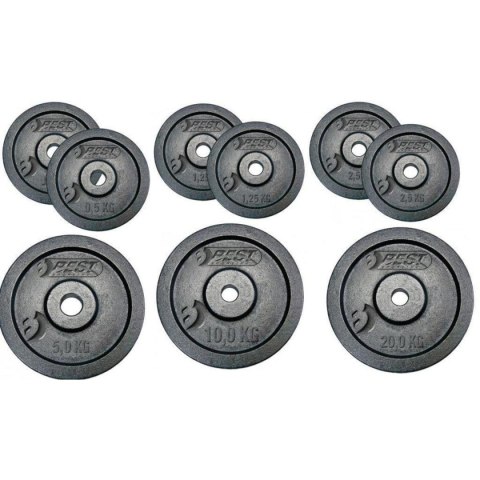 OBCIĄŻENIE ŻELIWNE CZARNE 5 KG BEST SPORTING fi 30mm OBCIĄŻENIE ŻELIWNE CZARNE 5 KG BEST SPORTING fi 30mm