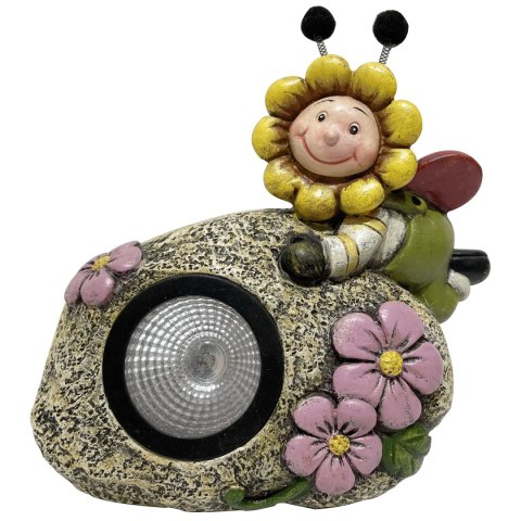 DEKORACJA OGRODOWA LAMPA SOLARNA KAMIEŃ 15X9,5X13CM DEKORACJA OGRODOWA LAMPA SOLARNA KAMIEŃ 15X9,5X13CM