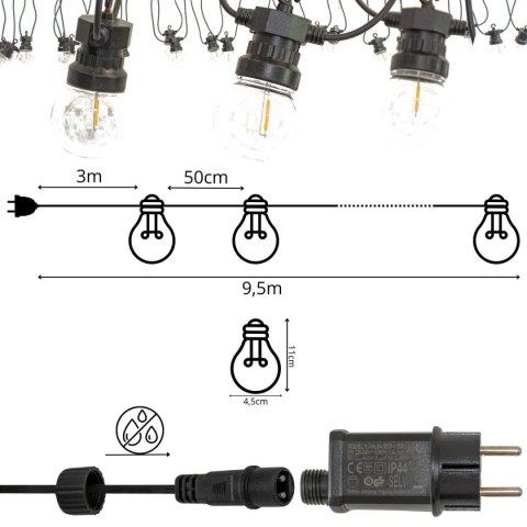 GIRLANDA OGRODOWA PARTY LIGHT 20LED GIRLANDA OGRODOWA PARTY LIGHT 20LED