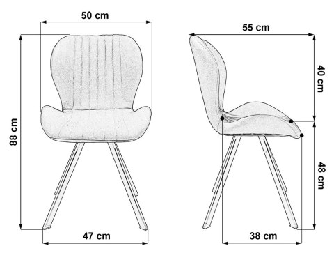 Krzesło tapicerowane MONTI VELVET BEIGE Krzesło tapicerowane MONTI VELVET BEIGE