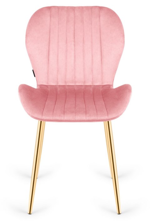 Krzesło tapicerowane MONTI VELVET PINK GOLD Krzesło tapicerowane MONTI VELVET PINK GOLD