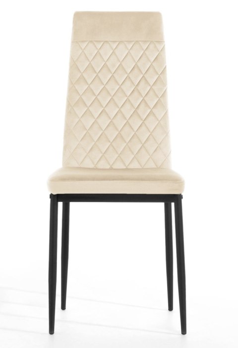 Krzesło tapicerowane zestaw 4x VALVA CARO VELVET BEIGE Krzesło tapicerowane zestaw 4x VALVA CARO VELVET BEIGE