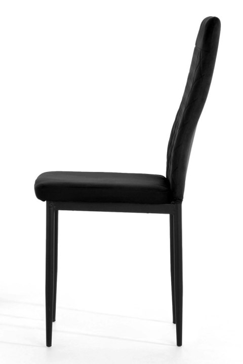 Krzesło tapicerowane zestaw 4x VALVA CARO VELVET BLACK Krzesło tapicerowane zestaw 4x VALVA CARO VELVET BLACK