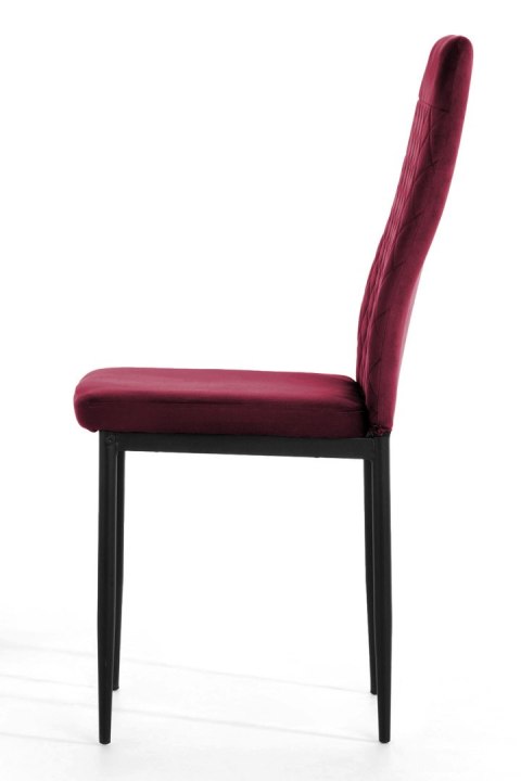 Krzesło tapicerowane zestaw 4x VALVA CARO VELVET BURGUNDY Krzesło tapicerowane zestaw 4x VALVA CARO VELVET BURGUNDY