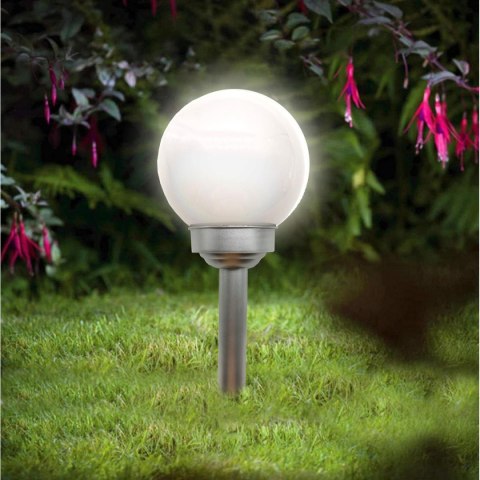 LAMPA SOLARNA KULA MLECZNA 15x44CM LAMPA SOLARNA KULA MLECZNA 15x44CM