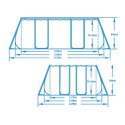 Basen ogrodowy stelażowy 282 x 196 x 84 cm 10w1 BESTWAY