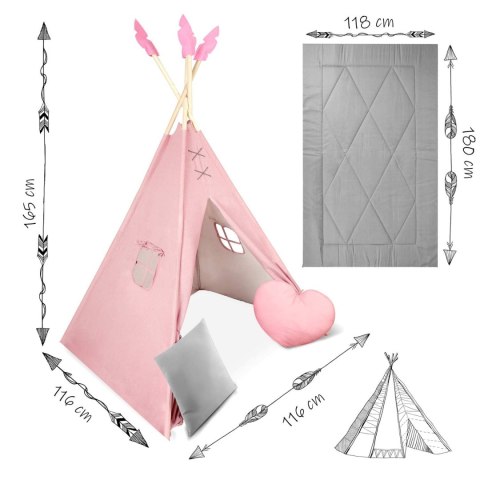 Namiot tipi dla dzieci NK-406 Nukido - różowy Namiot tipi dla dzieci NK-406 Nukido - różowy