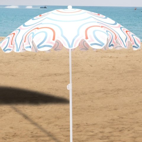 PARASOL PLAŻOWO OGRODOWY 160CM PASEK NIEBIESKO RÓŻOWY PARASOL PLAŻOWO OGRODOWY 160CM PASEK NIEBIESKO RÓŻOWY