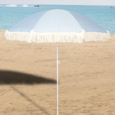 PARASOL PLAŻOWO OGRODOWY Z FRĘDZLAMI 174CM NIEBIESKI PARASOL PLAŻOWO OGRODOWY Z FRĘDZLAMI 174CM NIEBIESKI