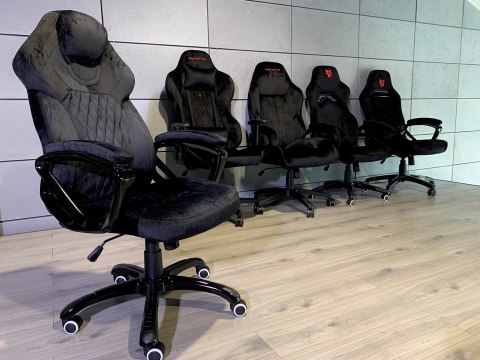 Fotel obrotowy do biurka SPIDER BLACK ALCANTARA Fotel obrotowy do biurka SPIDER BLACK ALCANTARA
