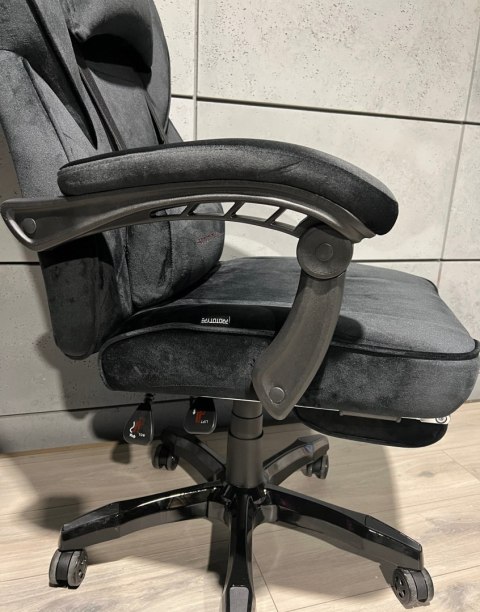 Fotel obrotowy do biurka TITAN BLACK ALCANTARA PRO Fotel obrotowy do biurka TITAN BLACK ALCANTARA PRO