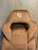 Fotel obrotowy do biurka TITAN BROWN ALCANTARA PRO