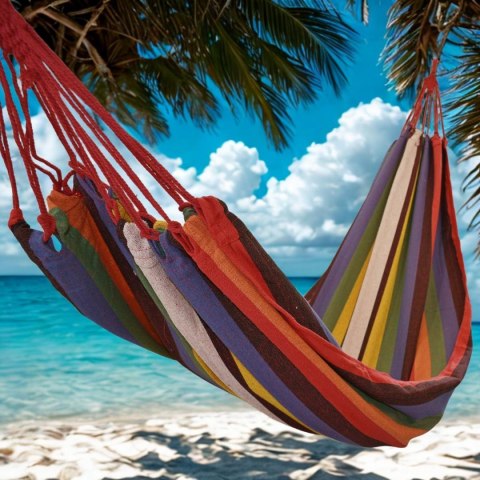 HAMAK OGRODOWY 1 OSOBOWY 200x80CM Z POKROWCEM 1064000 HAMAK OGRODOWY 1 OSOBOWY 200x80CM Z POKROWCEM 1064000
